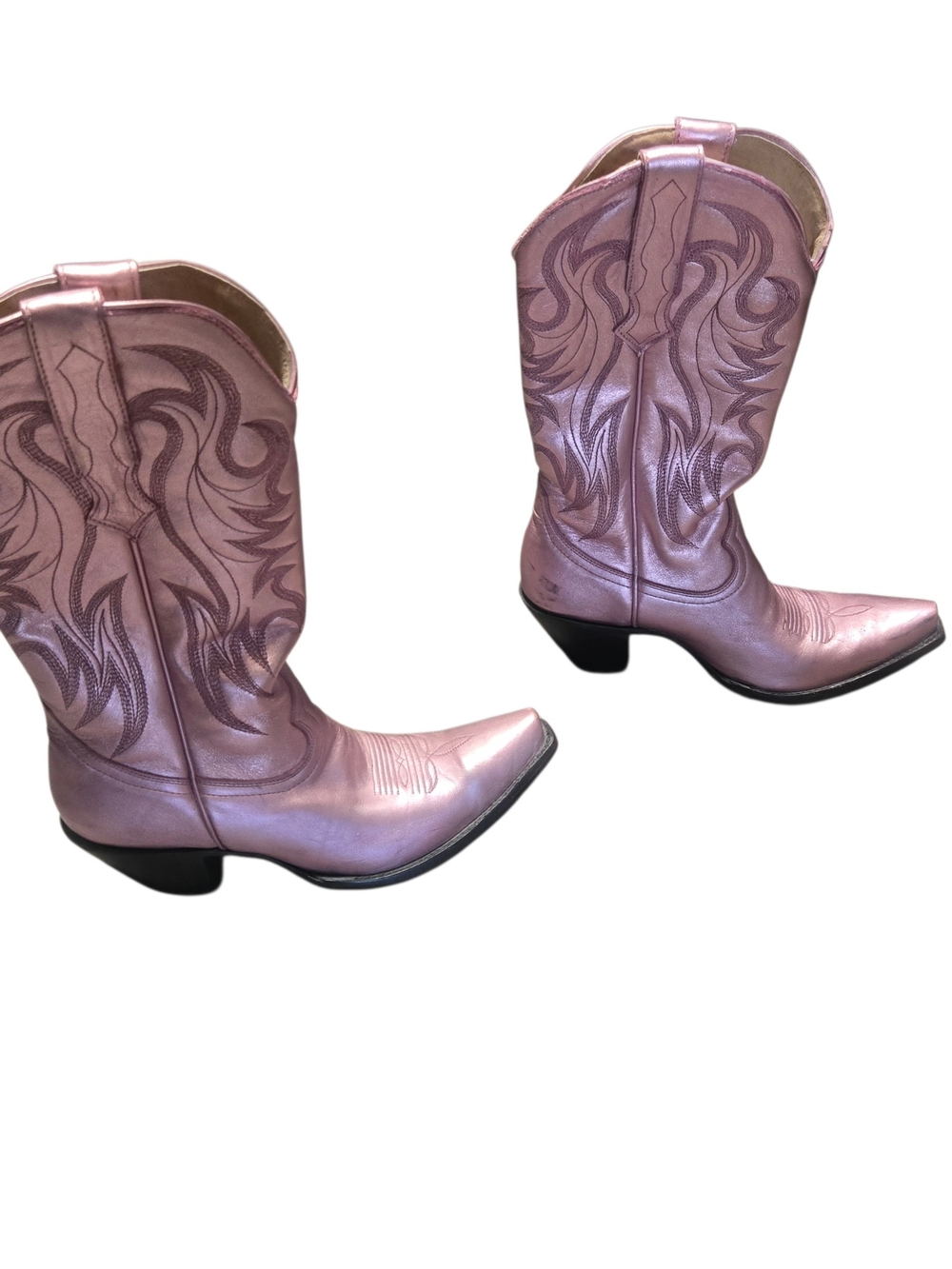 Idyllwind Women's Metallic Pink Leather Western Boot - Snip Toe Size 8.5 B - Picture 2 of 12